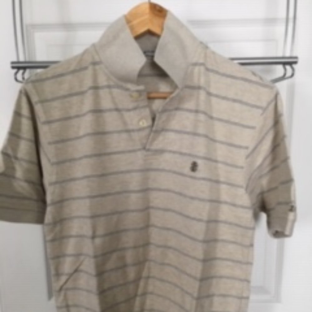 Men's Oatmeal/Tan Izod Polo Shirt - size S